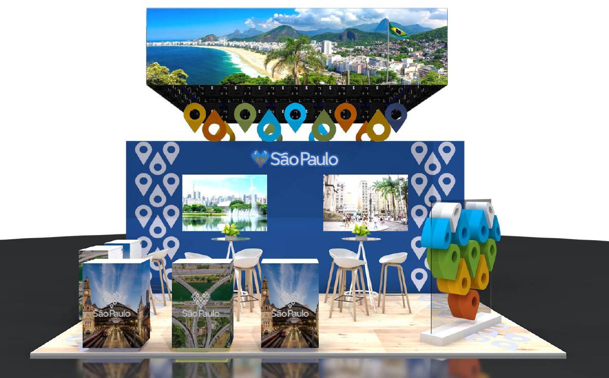 Divulgação: Projeto do Estande da Cidade de São Paulo na WTM Africa