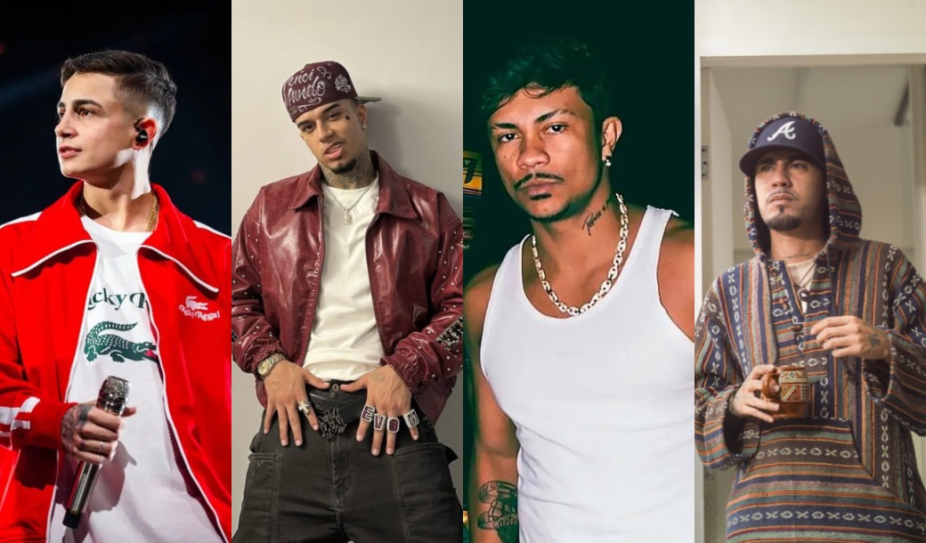MC Hariel, Veigh, Xamã e Febem. Foto: Montagem/Reprodução