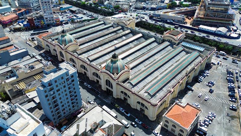 Mercadão visto de cima (Foto: SECOM)