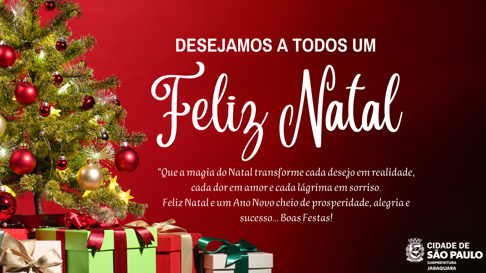 Que a magia do Natal transforme cada desejo em realidade, cada dor em amor e cada lágrima em sorriso.