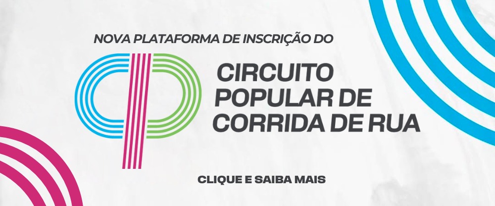 Na imagem, arte da nova plataforma de inscrição no Circuito Popular de Rua.
