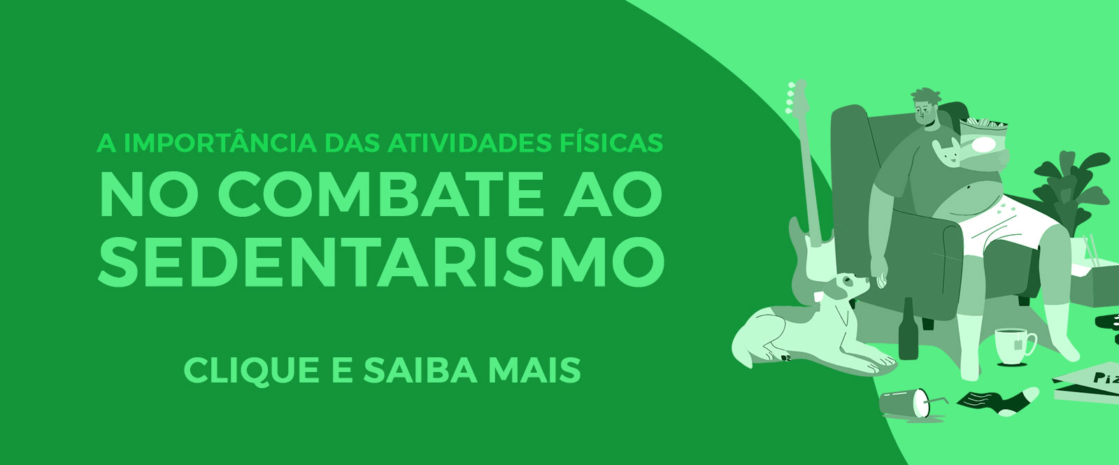 Arte sobre a importância das atividades físicas no combate ao sedentarismo