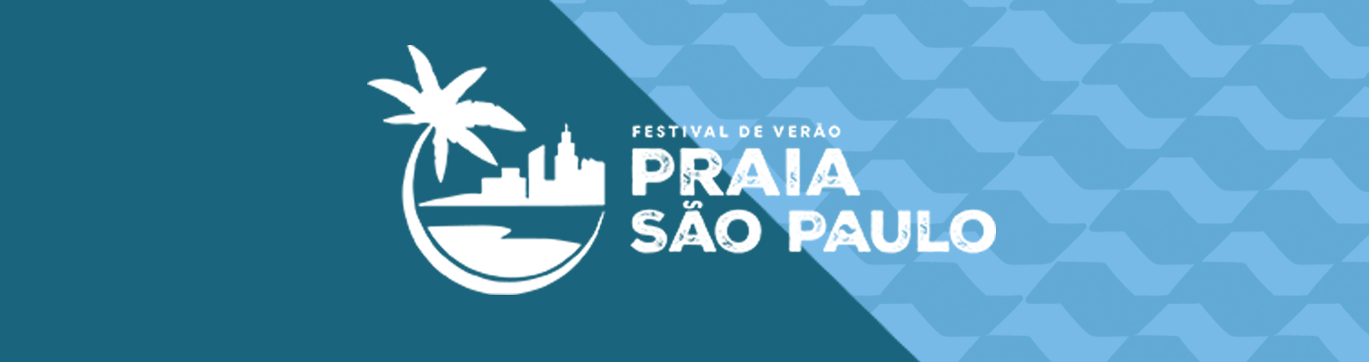 Na imagem, arte de divulgação do programa Festival de Verão Praia São Paulo.