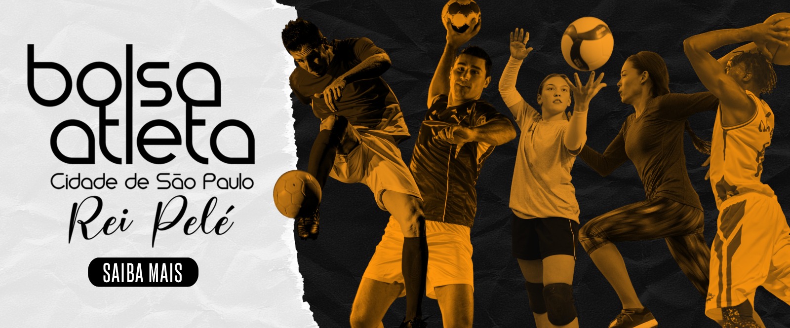 Na imagem, banner sobre o Bolsa Atleta Rei Pelé 2025.