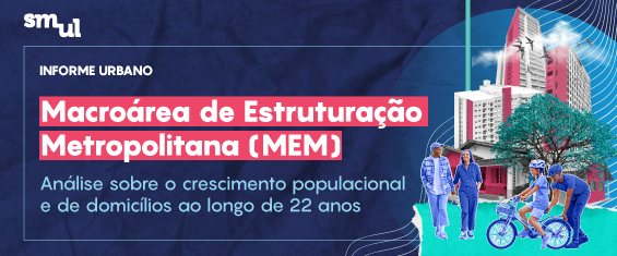 Informe Urbano. Macroárea de Estruturação Metropolitana (MEM). Análise sobre o crescimento populacional e de domicílios ao longo de 22 anos.