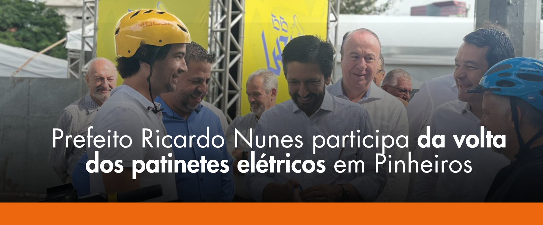 Prefeito Ricardo Nunes participa da volta dos patinetes elétricos em Pinheiros