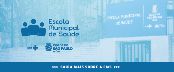 Imagem da fachada da EMS com logo institucional, logo do SUS e logo da Cidade de São Paulo. Abaixo os dizeres: Saiba mais sobre a EMS